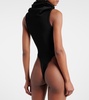 Black Hooded Bodysuit