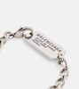 Logo tag brass chain bracelet