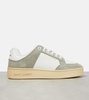 SL/61 Perforated Leather and Suede Sneakers