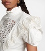 Ometto broderie anglaise cotton cropped top