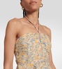 Paisley halter-neck silk top