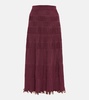 Malia ribbed-knit midi skirt