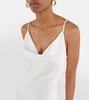 Asymmetrical midi slip dress