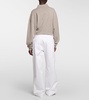 Perseo cotton and silk wide-leg pants