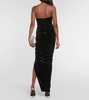 Ruched velvet gown