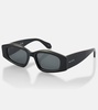 Logo rectangular sunglasses