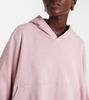 Oversized draped cotton hoodie