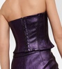 Rosalia metallic leather bustier