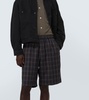 Drape checked technical shorts