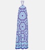 Asher printed halterneck maxi dress