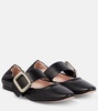 Soft Choc Babies leather ballet flats