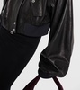 Kember cropped leather bomber jacket