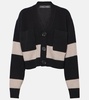 Sofia wool and cashmere cropped cardigan