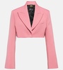 Cropped crêpe blazer