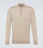 Virgin wool polo sweater