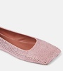 Ane embellished satin ballet flats