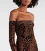 Leopard-print corset gown