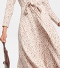 Floral jacquard cotton midi dress