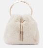 Bon Bon Small faux shearling bucket bag