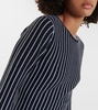 Lorcan striped wool and silk top