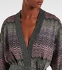 Zig Zag metallic knit cardigan