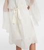 Bridal Alma ruffled silk minidress