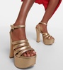 Britney metallic leather platform sandals