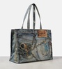 Trompe l'oeil denim tote bag