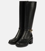 Ribbon Dumont leather knee-high boots