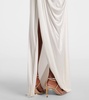 Halterneck jersey gown