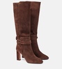 Very Bow Tie 85 suede knee-high boots