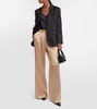 Flavie charmeuse wide-leg pants