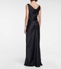 Maria crepe satin maxi dress