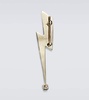 Lightning Bolt 14kt gold and diamond brooch