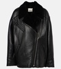 Adelina shearling-lined leather coat