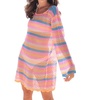 miami striped cover-up in multi