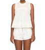 willa hand smocked tank top in white