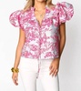 leeland top bristol print in pink