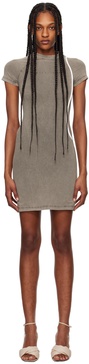 Taupe Fitted Minidress