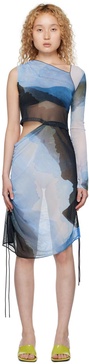 SSENSE Exclusive Blue Landscapes Midi Dress