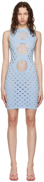 SSENSE Exclusive Blue Perforated Mini Dress