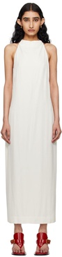 Off-White Asymm Belt Back Midi Dress