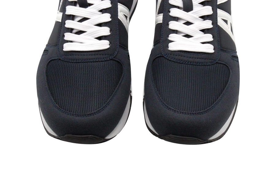 Light Sneaker In Technical Fabric And Suede With Logo On The Side