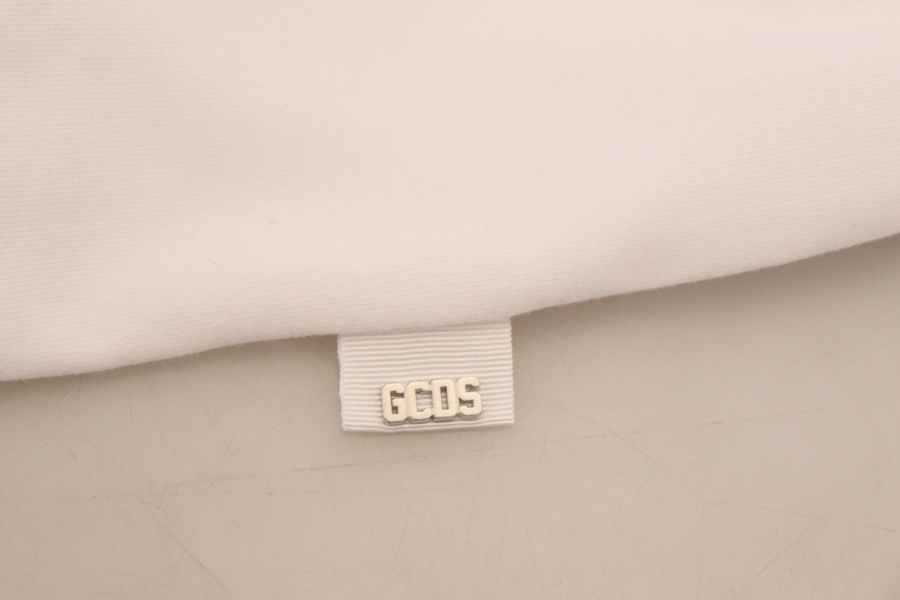 GCDS White Logo Print Cotton Short Sleeves T-shirt