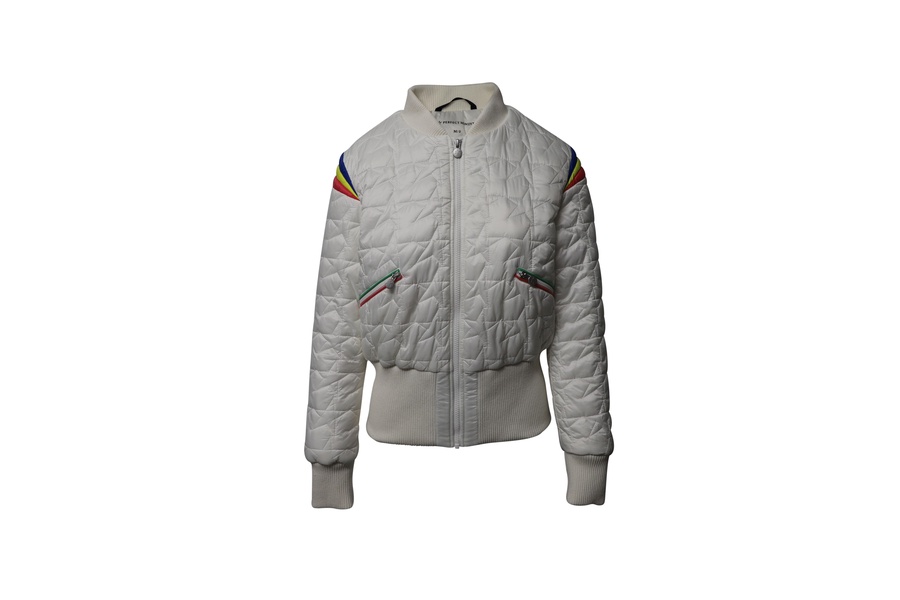 quilted jacket in white polyester