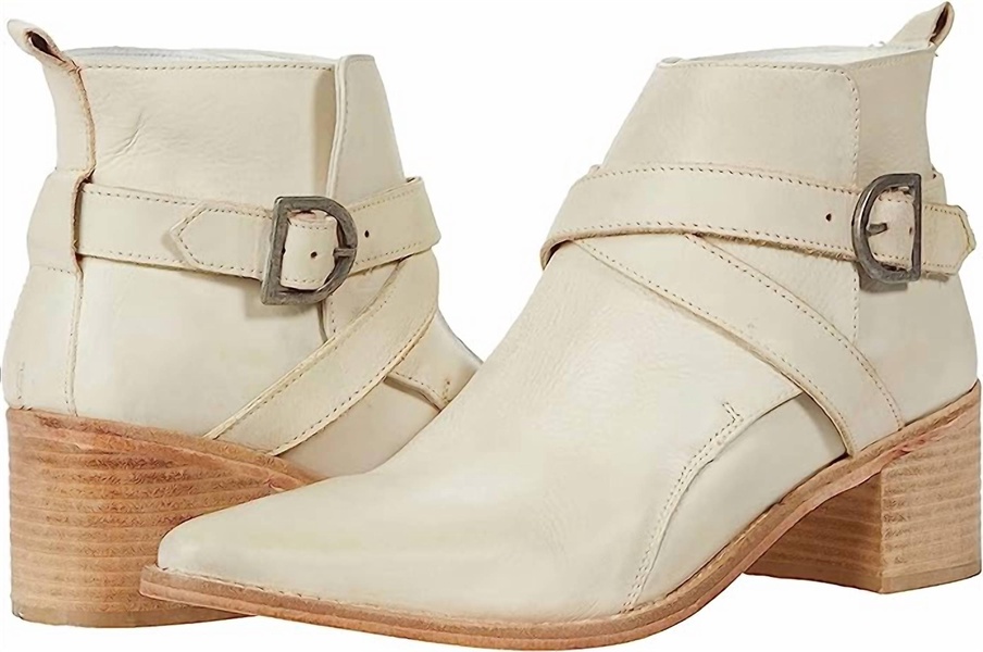 back loop ankle boot in bone