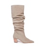 fallyn rusched calf boots in beige