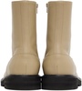 Beige Leather Chelsea Boots