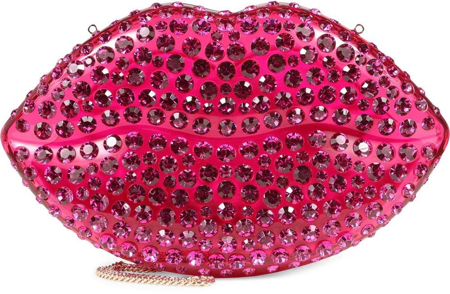 Aquazzura Kiss Me Miniaudiere Embellished Clutch Bag