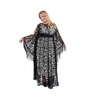 Plus Size 1960s Fringe Flutter Sleeve Caftan